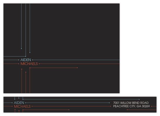 Modern Tron Personal Stationery