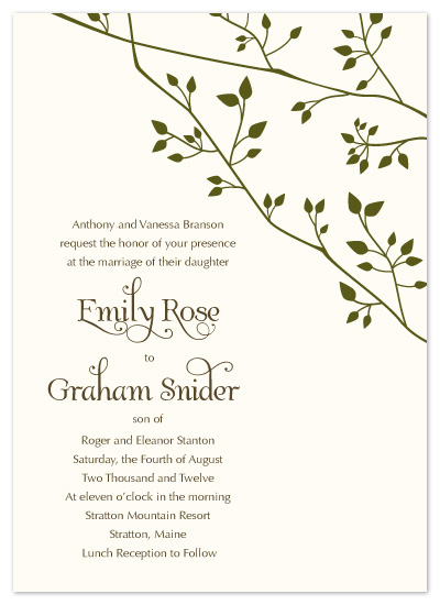 wedding invitations - First Spring Branches by The Speckled Duck