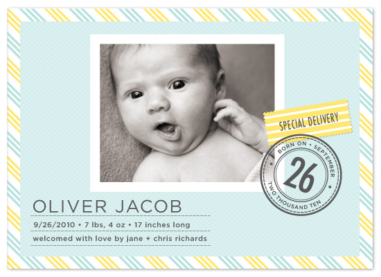 birth announcements - Special Delivery by j.bartyn design