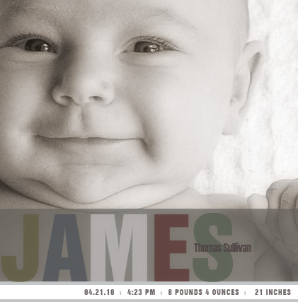 birth announcements - Modern Bold Letters by Trendy Peas