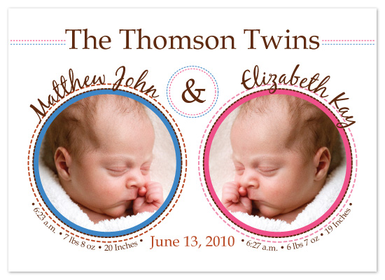 Birth Announcements - Double Up