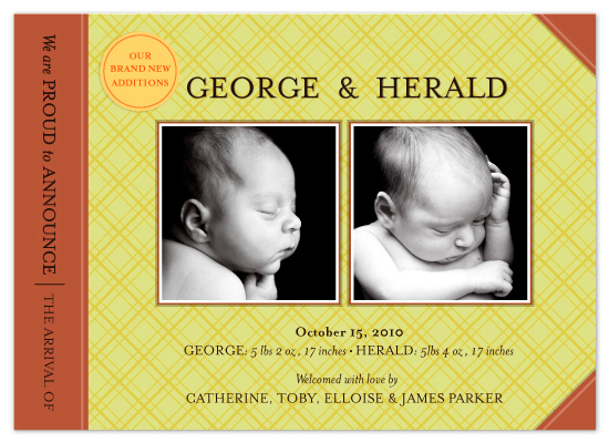 birth announcements - Oxford Library by j.bartyn design