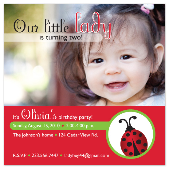 Birthday Party Invitations - Little Lady