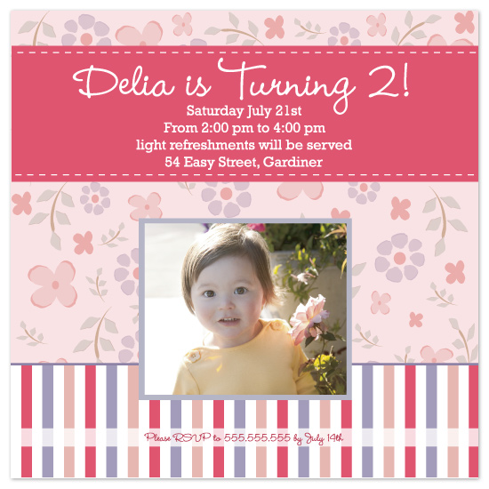 birthday party invitations - Sweetest Garden by Modern Sugar
