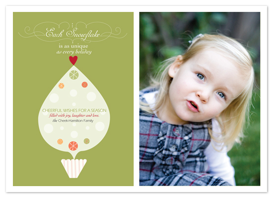 holiday photo cards - special snowflake by tinyporchlight design studio