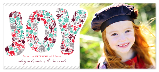holiday photo cards - Every Joy by Design Lotus