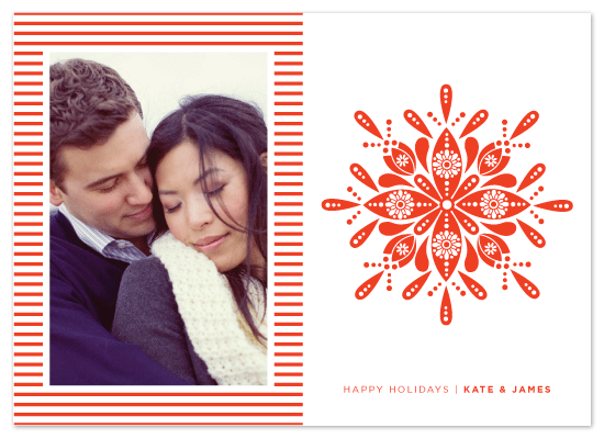 holiday photo cards - Nordic Snowflake