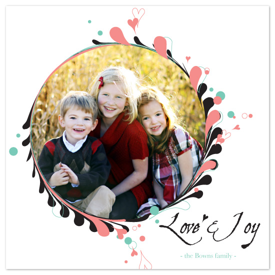 holiday photo cards - Love & Joy by Four Wet Feet Design