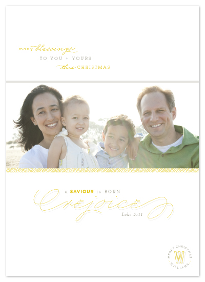 holiday photo cards - rejoice in hope by Design Lotus