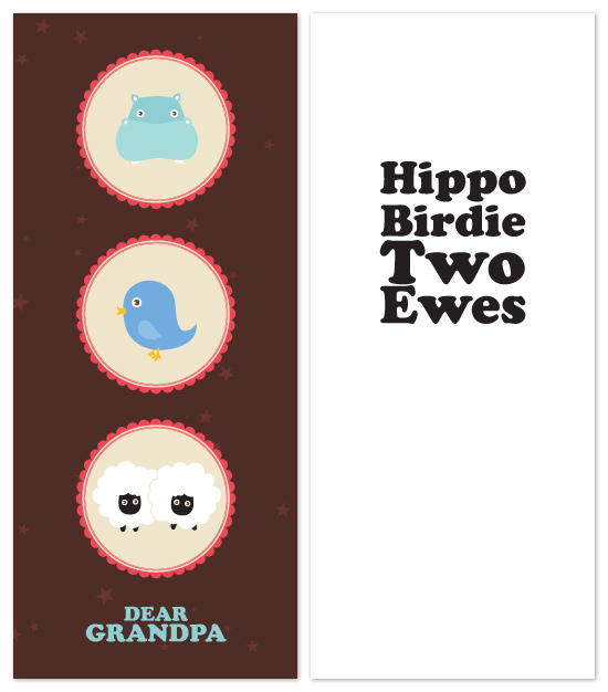 birthday cards - Hippo Birdie Two Ewes by Four Wet Feet Design