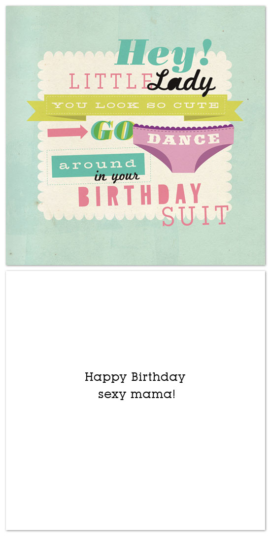 birthday cards - birthday suit dance party by We Hold Hands