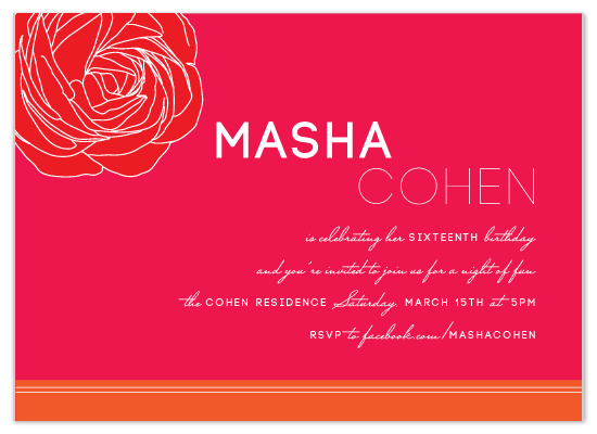 party invitations - Bold Bloom by design lotus