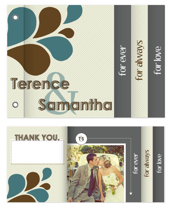 minibook cards - Retro Thank You by Moe and Me