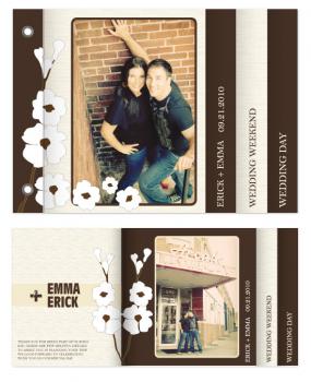 Solid Oak Love Minibook Cards