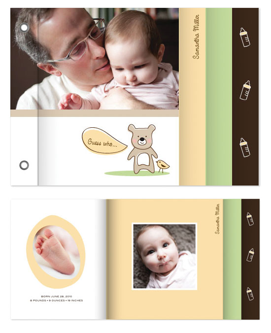 minibook cards - Baby Bear