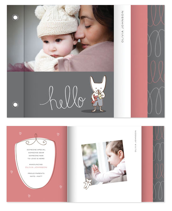 minibook cards - Baby Bunny