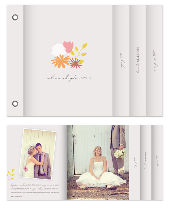 minibook cards - joyful bouquet by nocciola design