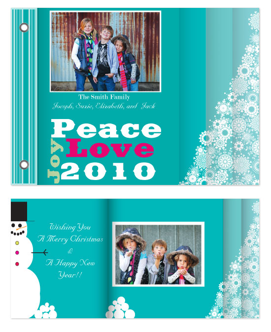 minibook cards - Peace, Love, and Joy by Jennifer Stein of PS Designs Etc.