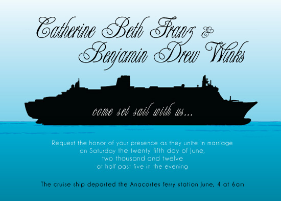 wedding invitations Cruise Ship Wedding Invitation by PAPERMADE INVITES