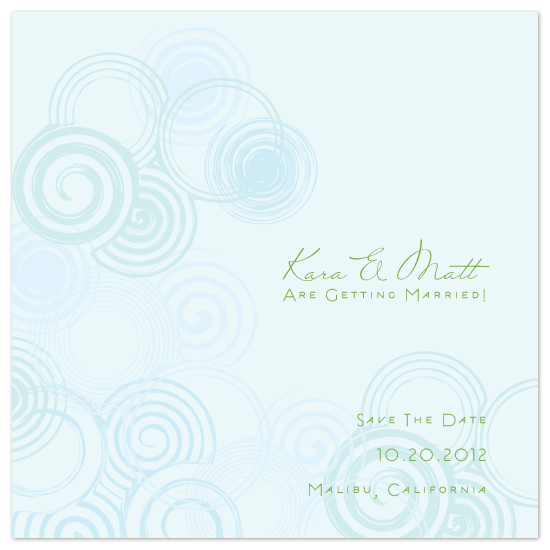 wedding stationery - Spiral Wave