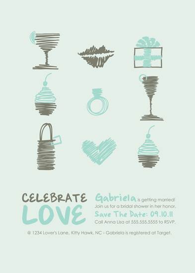 shower invitations - Bride Doodles