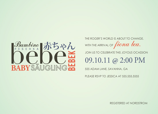 shower invitations - International Baby