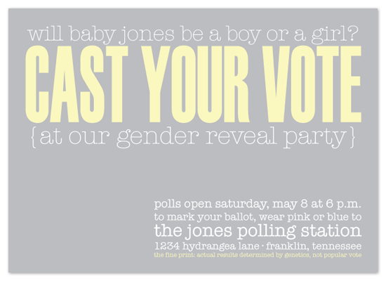 shower invitations - Cast Your Vote