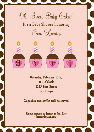 shower invitations - Sweet Baby Cakes