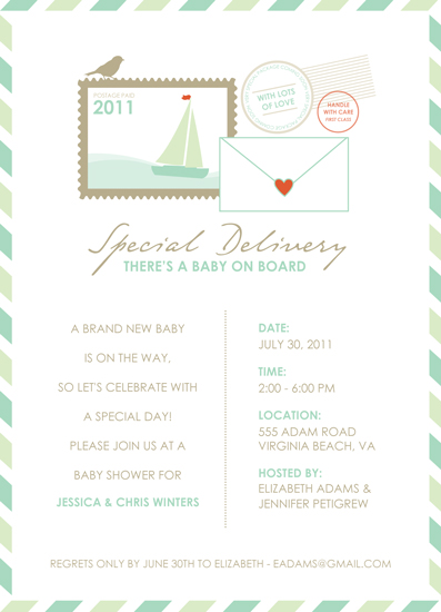 shower invitations - Special Baby Delivery