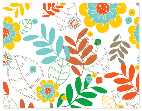 personal stationery - Funky Floral