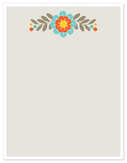 personal stationery - Blooming