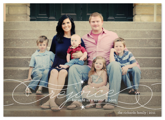holiday photo cards - Rejoice by Lauren Chism