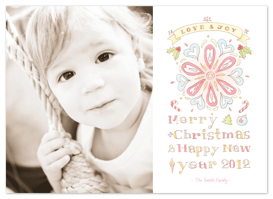 holiday photo cards - A Snowflake With Love & Joy