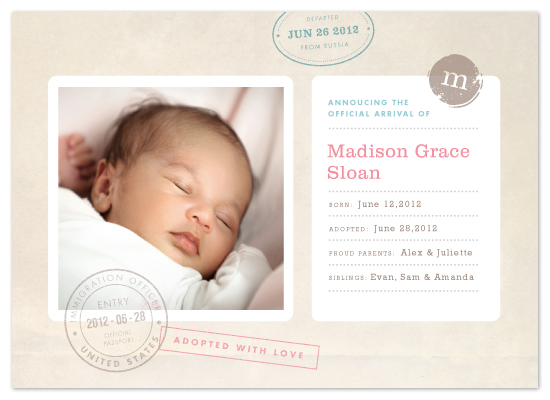 birth announcements - home sweet home by Jennifer Wick