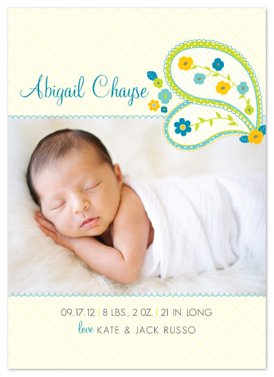 birth announcements - Pretty Paisley