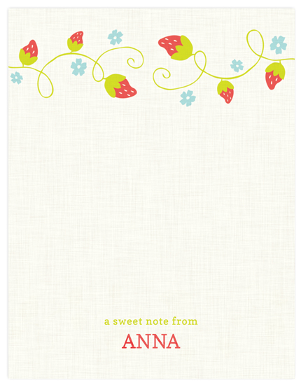 personal stationery - sweet note