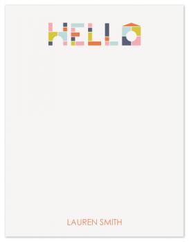 Block Letters Personal Stationery