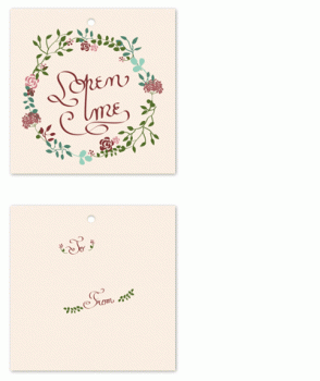 open me -  in a wreath Gift Tags