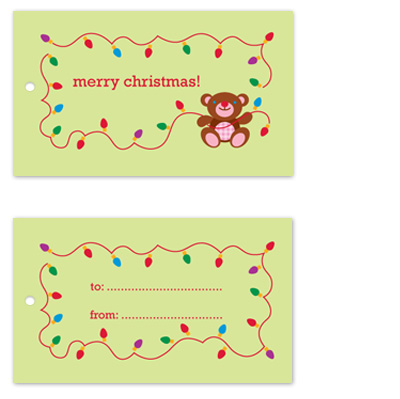 gift tags - Jolly Teddy