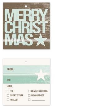 Manly Christmas Gift Tags
