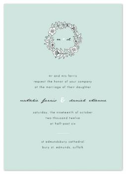 Seaglass Floral Wedding Invitations