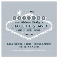 Platinum Vegas Wedding Invitations