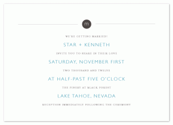 Modernistic Wedding Invitations