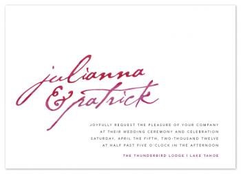 Paint and Penmanship Wedding Invitations
