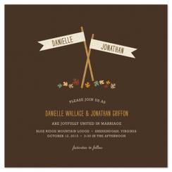 Fall Flags Wedding Invitations