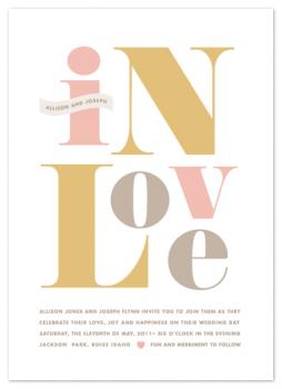 Found Type Wedding Invitations