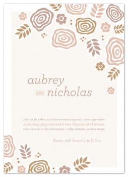 Abstract Bouquet Wedding Invitations