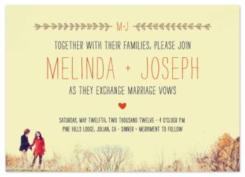 Rustic Leaves Wedding Invitations