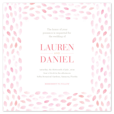 wedding invitations - painted petals by Jennifer Wick