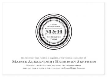 sophisticated seal Wedding Invitations
